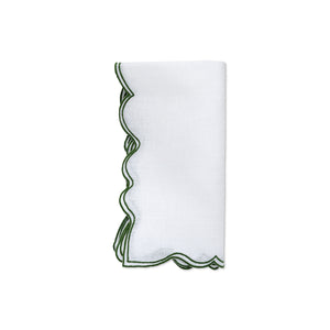 Timeless Green Dinner Napkins (4) Timeless Green Squiggly Table Decorations Chefanie 