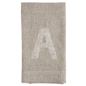 Monogram Twig Hand Towel in Natural