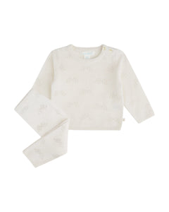 Angel Wing Cashmere Pointelle 2-Piece Set