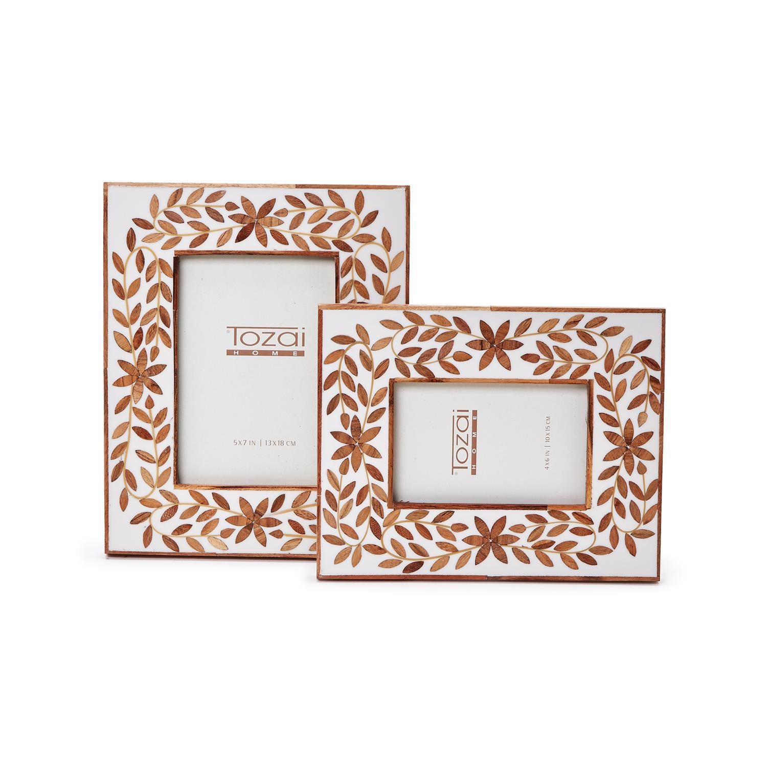 Tea Leaves Photo Frame, Set of 2