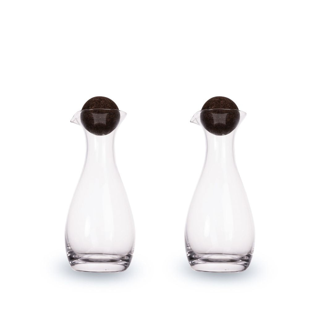 Nature Oil/Vinegar Bottles with Cork Stoppers, Set of 2