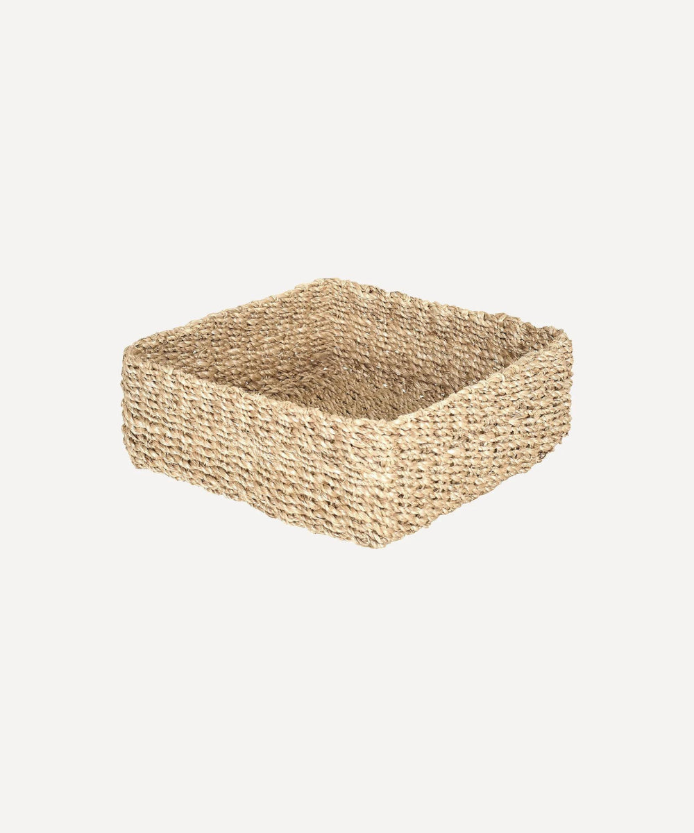 Rebecca Udall, Small-sized square storage basket made from natural abaca