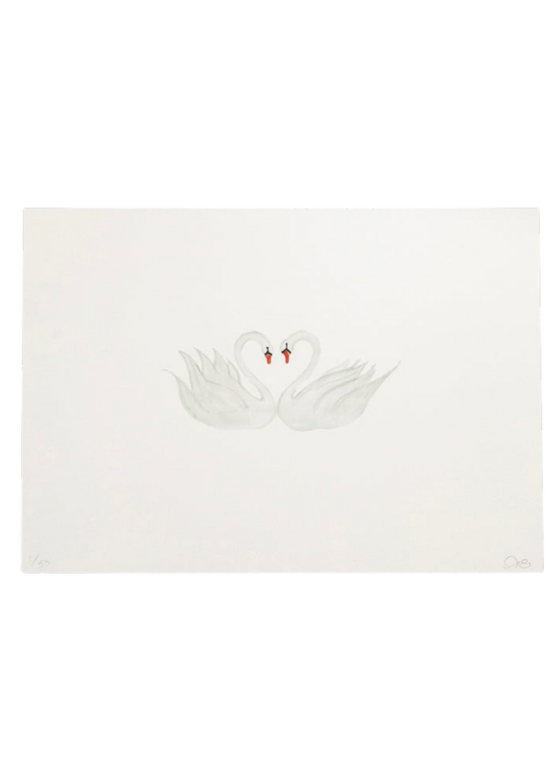 Limited Edition Pair of Swans Print