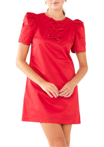 Marty Dress Red Duchess Satin