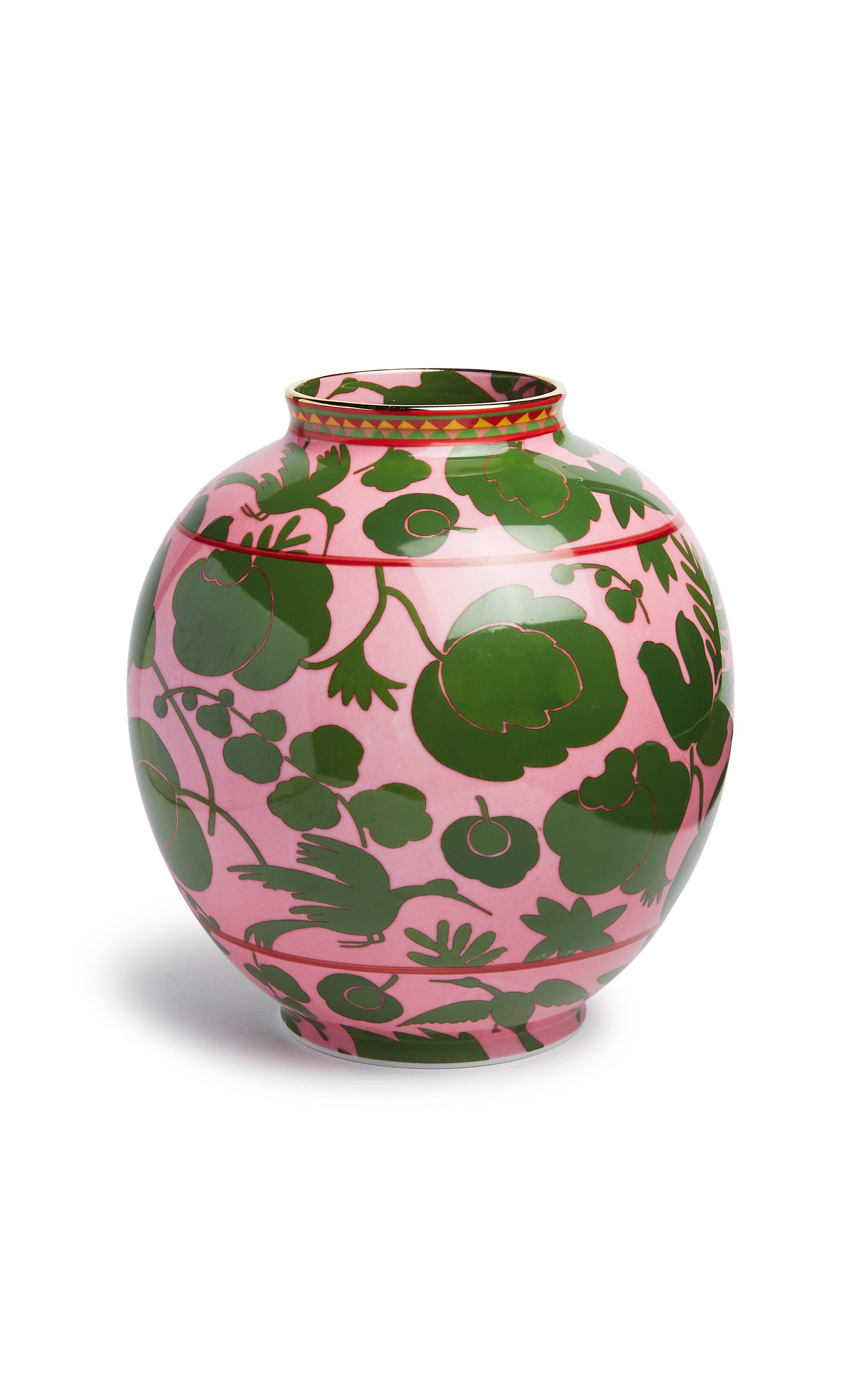 Bubble Vase in Wildbird Rosa/Verde Pink