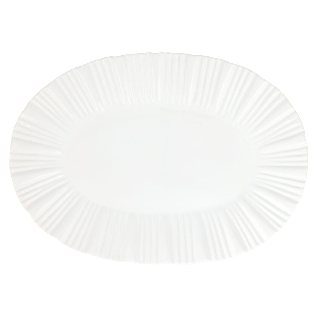 Bari White Oval Platter