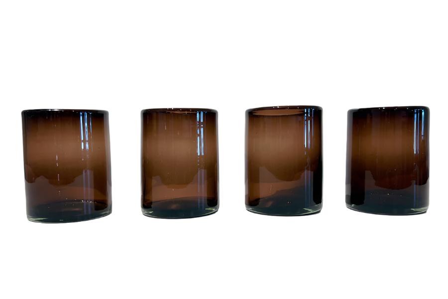 Handblown Glasses in Set of 4 in Tamarind