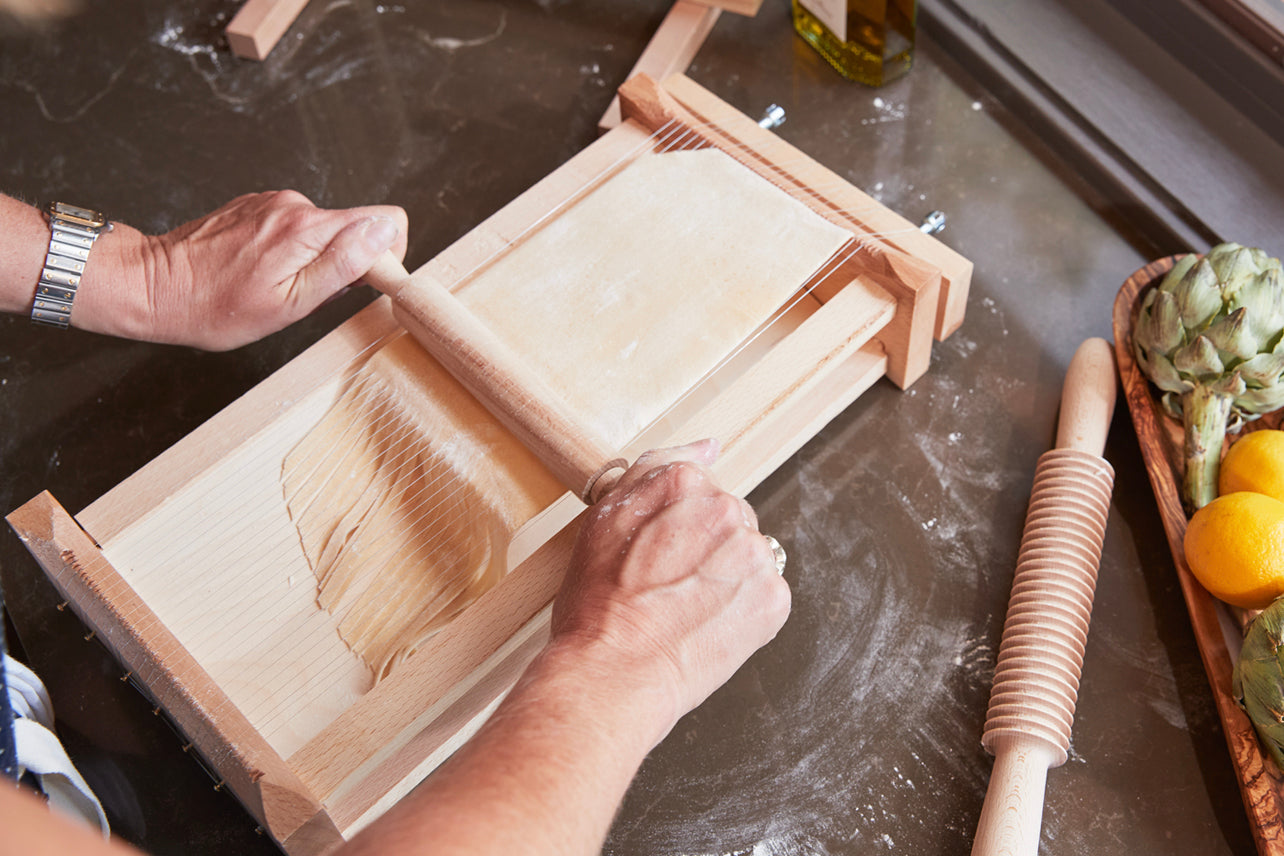 Italian Pasta Chitarra with Rolling Pin, Small