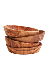 Italian Olivewood Aperitivo Bowls in Set of 4