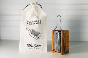 Italian Olivewood Parmesan Cheese Box Grater