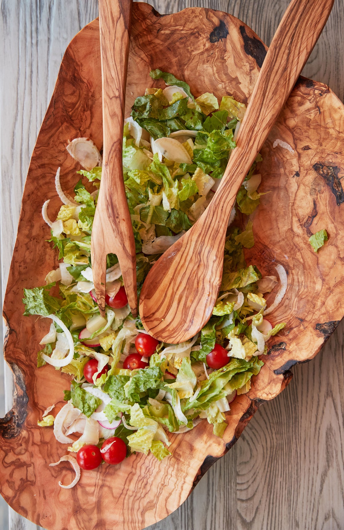 Italian Olivewood Root Salad Bowl