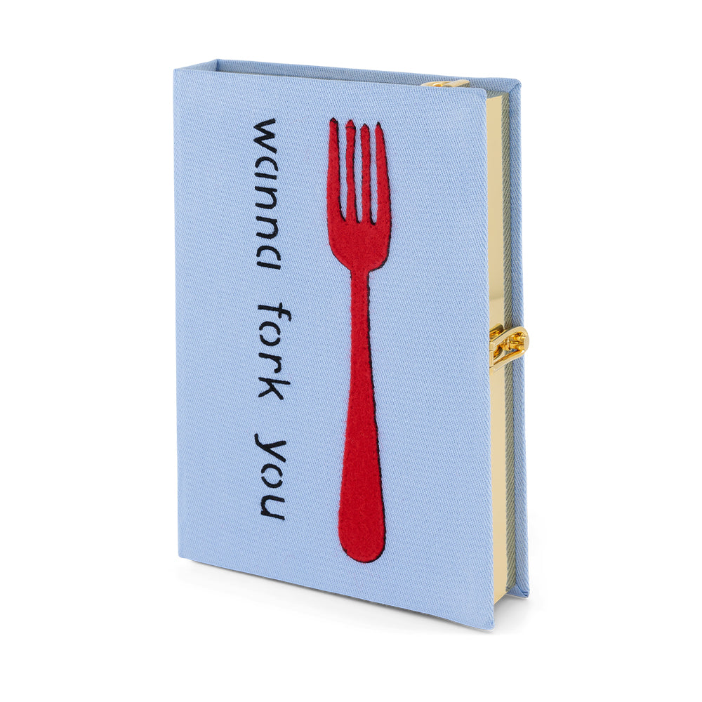 Wanna Fork You Verena Smit Strapped Book Clutch