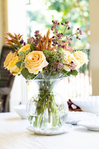 Hibiscus Glass Medium Fluted Vase