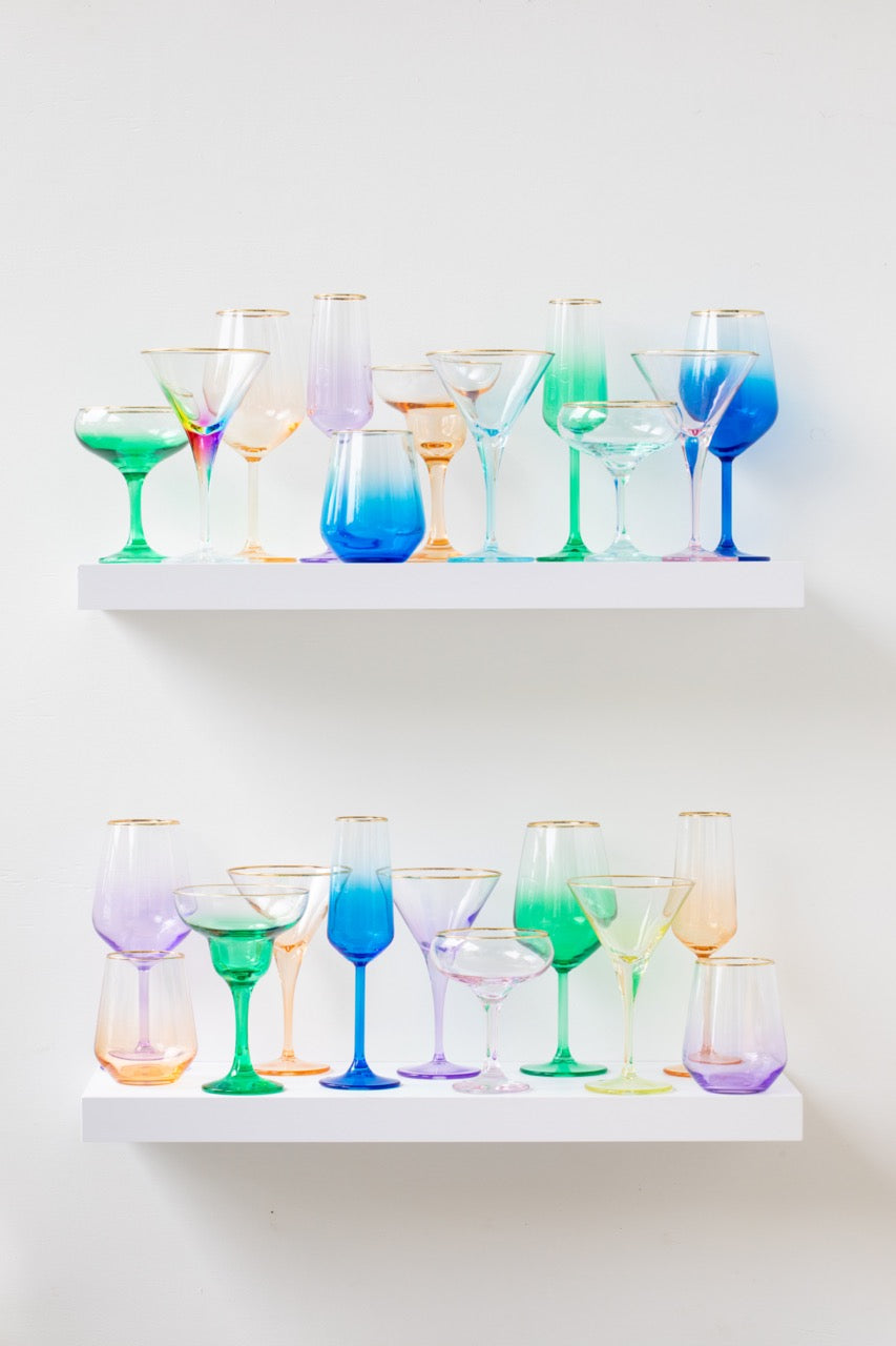 Rainbow Champagne Flute