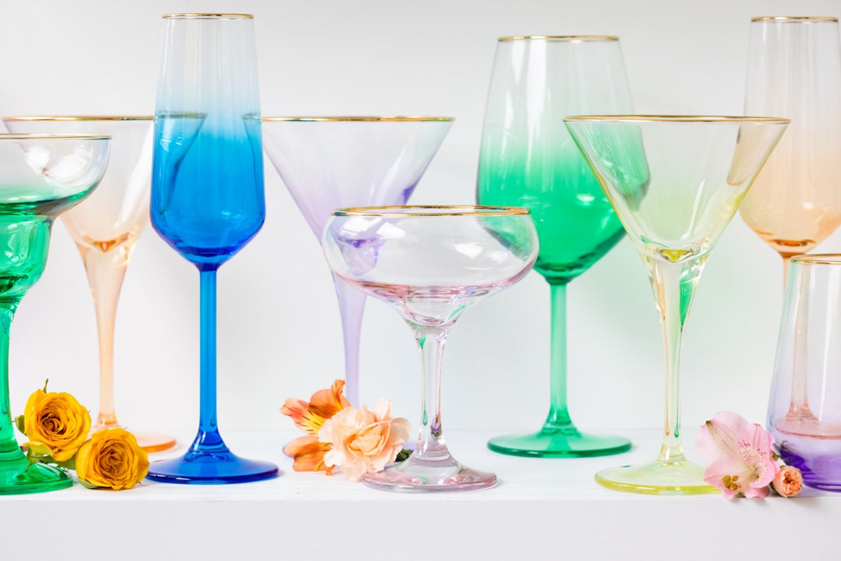 Rainbow Martini Glass