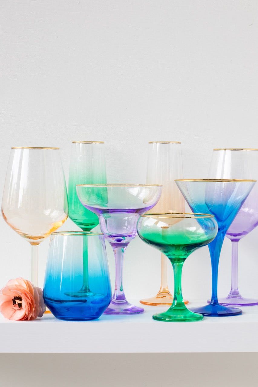 Rainbow Champagne Flute