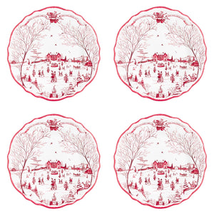 Winter Frolic Melamine Dinner, Set of 4