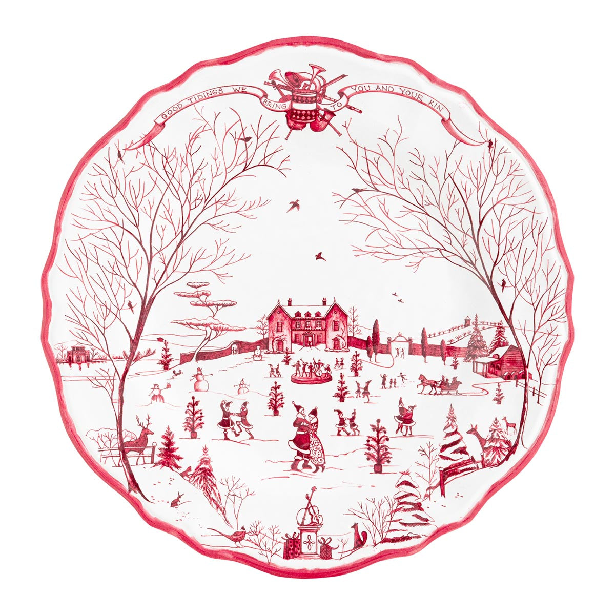 Winter Frolic Melamine Dinner, Set of 4