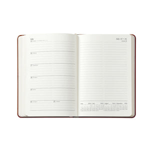 2026 Weekly Notebook in Blue Pebble Grain Leather
