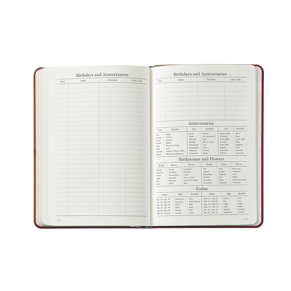 2026 Weekly Notebook in Brown Traditional Leather