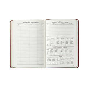 2026 Weekly Notebook in Blue Pebble Grain Leather