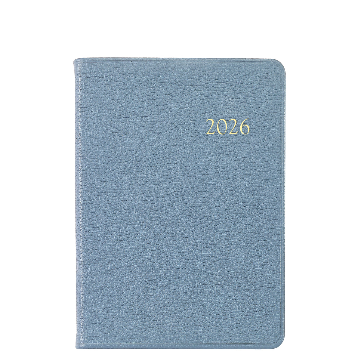 2026 Weekly Notebook in Blue Pebble Grain Leather