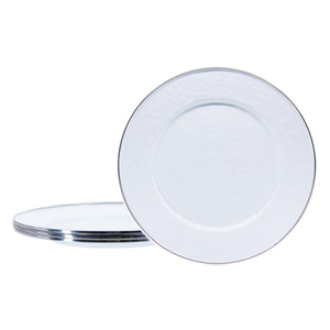 Dinner Plates in Solid White, Set of 4