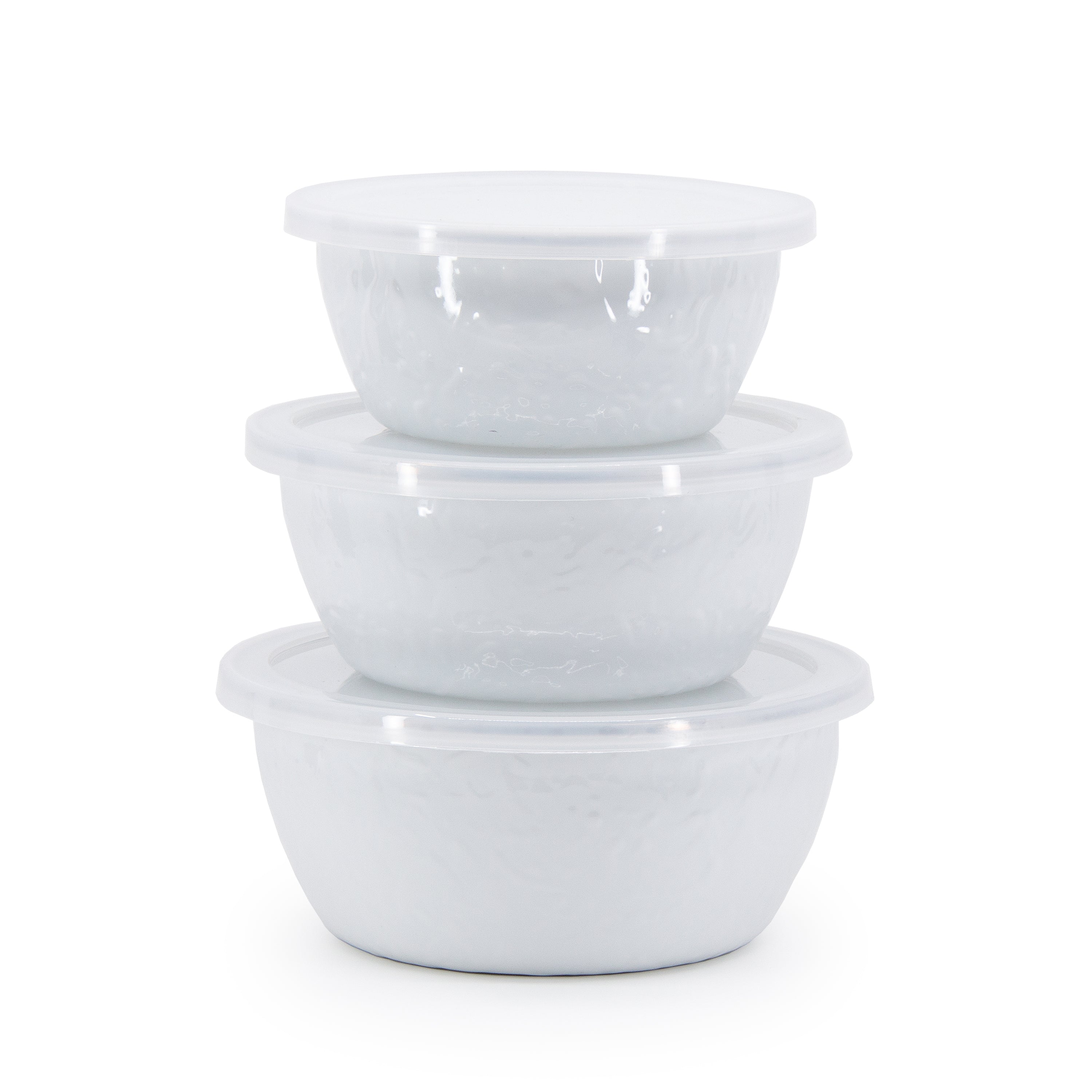 Nesting Bowls in Solid White