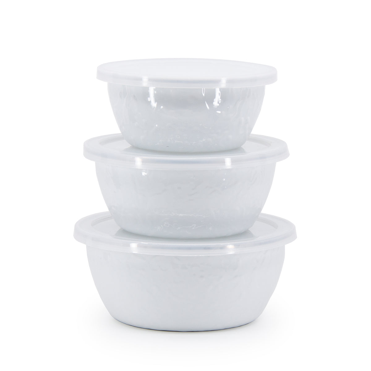 Nesting Bowls in Solid White