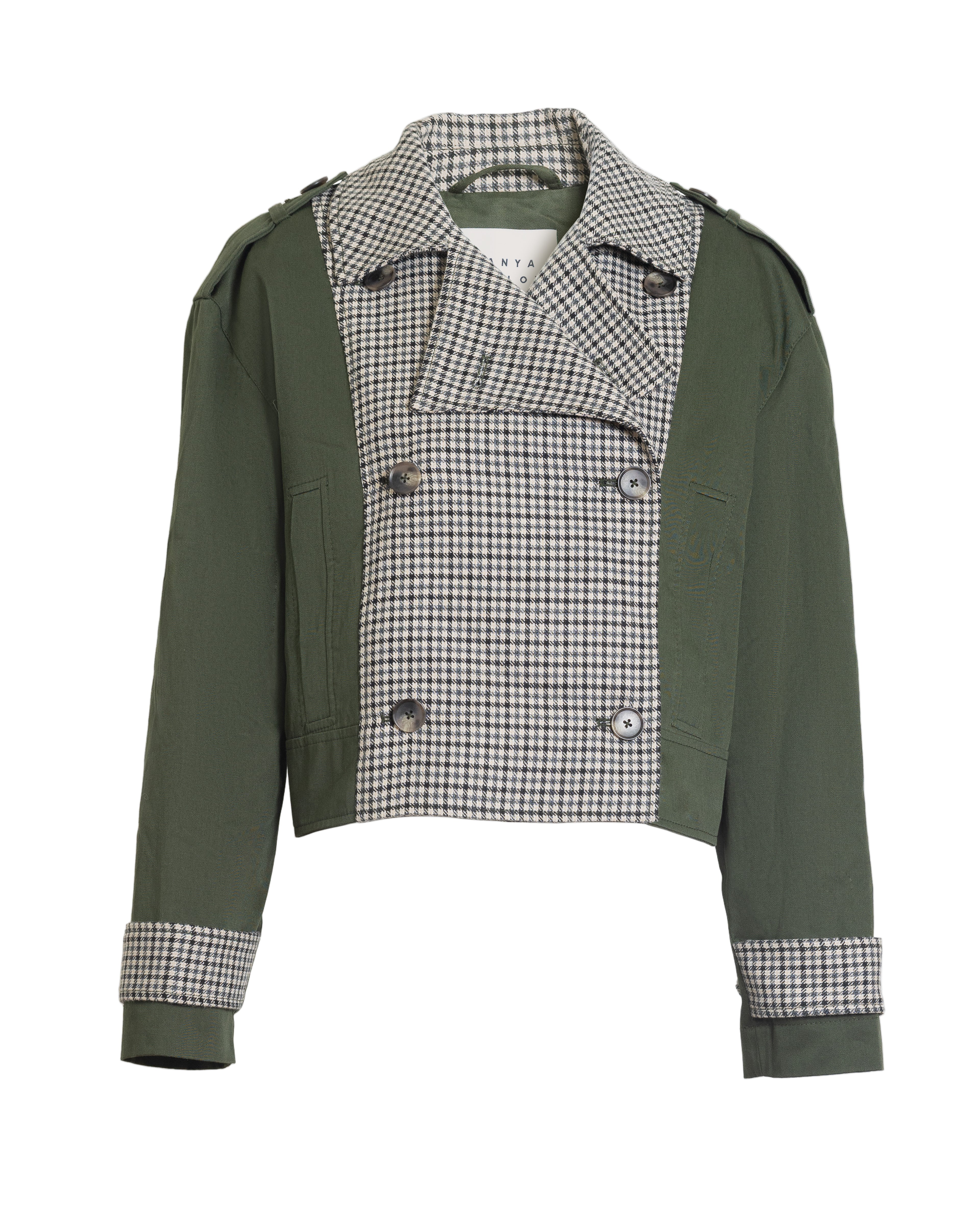 Walton Jacket in Army with Check Multi