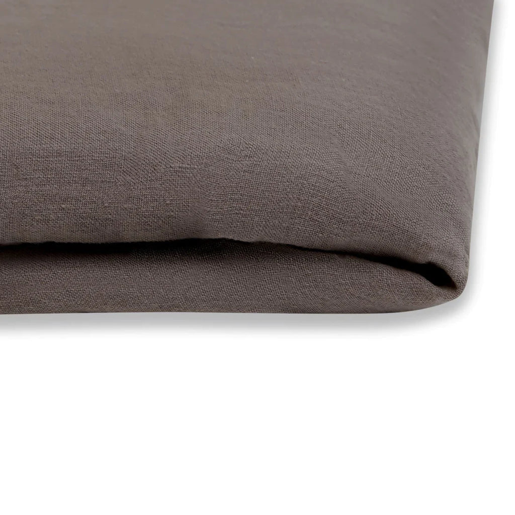 Dim Gray Washed Linen Sheet Set