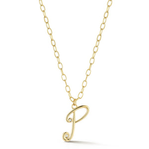 Wave Initial Necklace