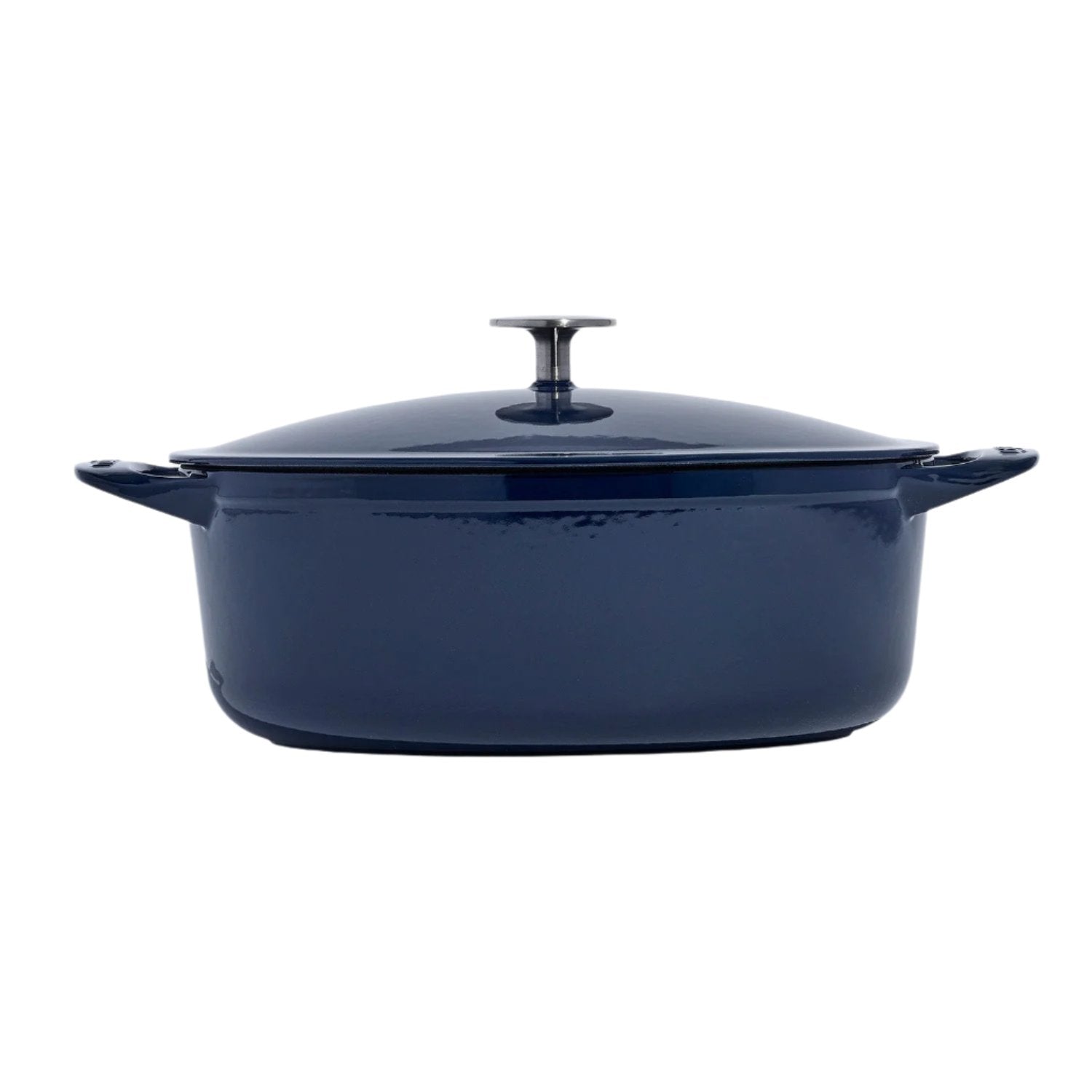 Oval Enameled Cast Iron Dutch Oven in Harbour Blue