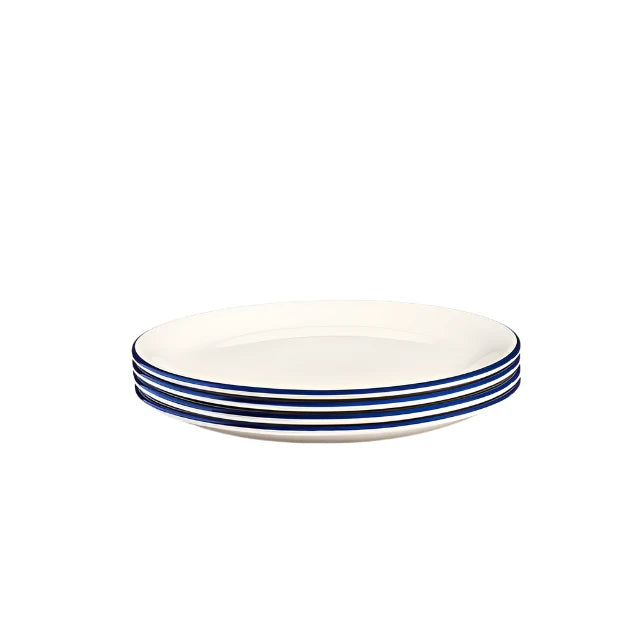 Appetizer Plates in Navy Rim