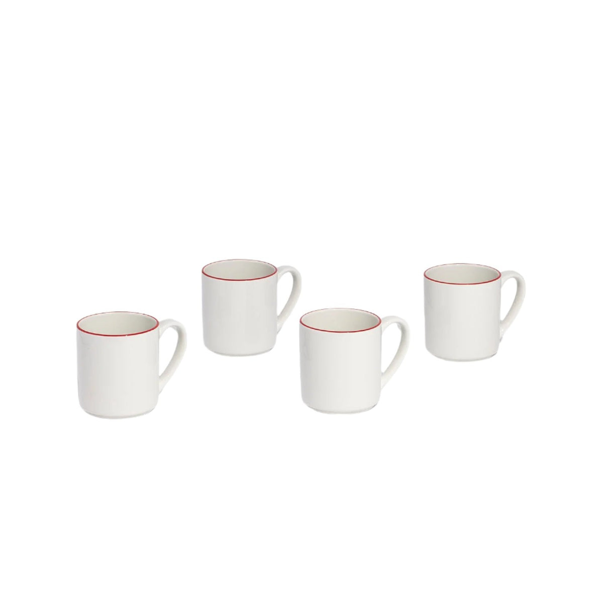 Coffee Mugs in Red Rim