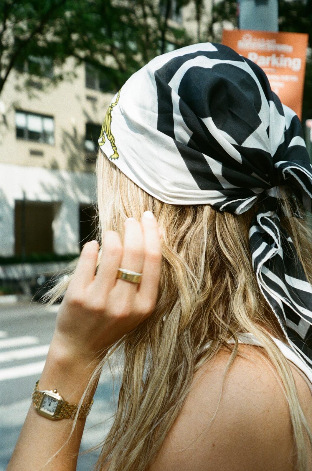 Silk Scarf in Ecru