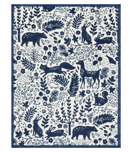 Whimsical Woods Navy Mini Blanket