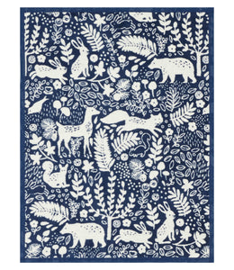 Whimsical Woods Navy Mini Blanket