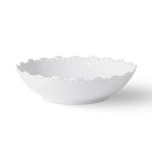 White Fluted Full Lace Bowl 140cl 1.48qt, 28cm 11"