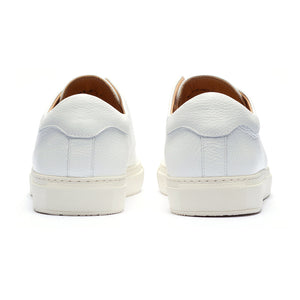 Men's White Pebbled Leather Pitti Sneaker