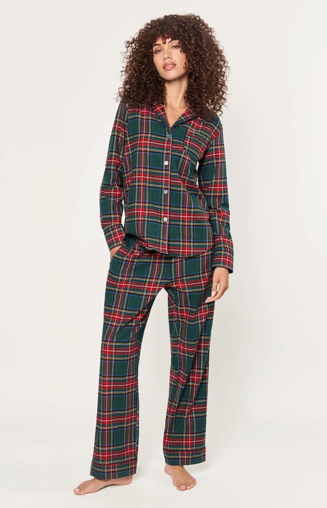 Women’s Brushed Twill Pajama Set in Kensington Tartan