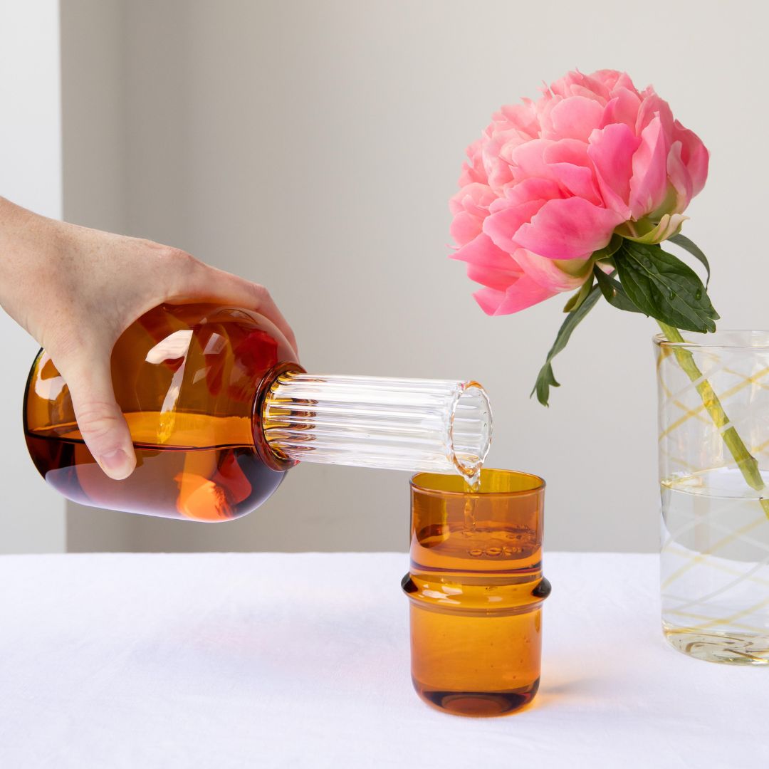 Bedside Carafe & Tumbler in Amber