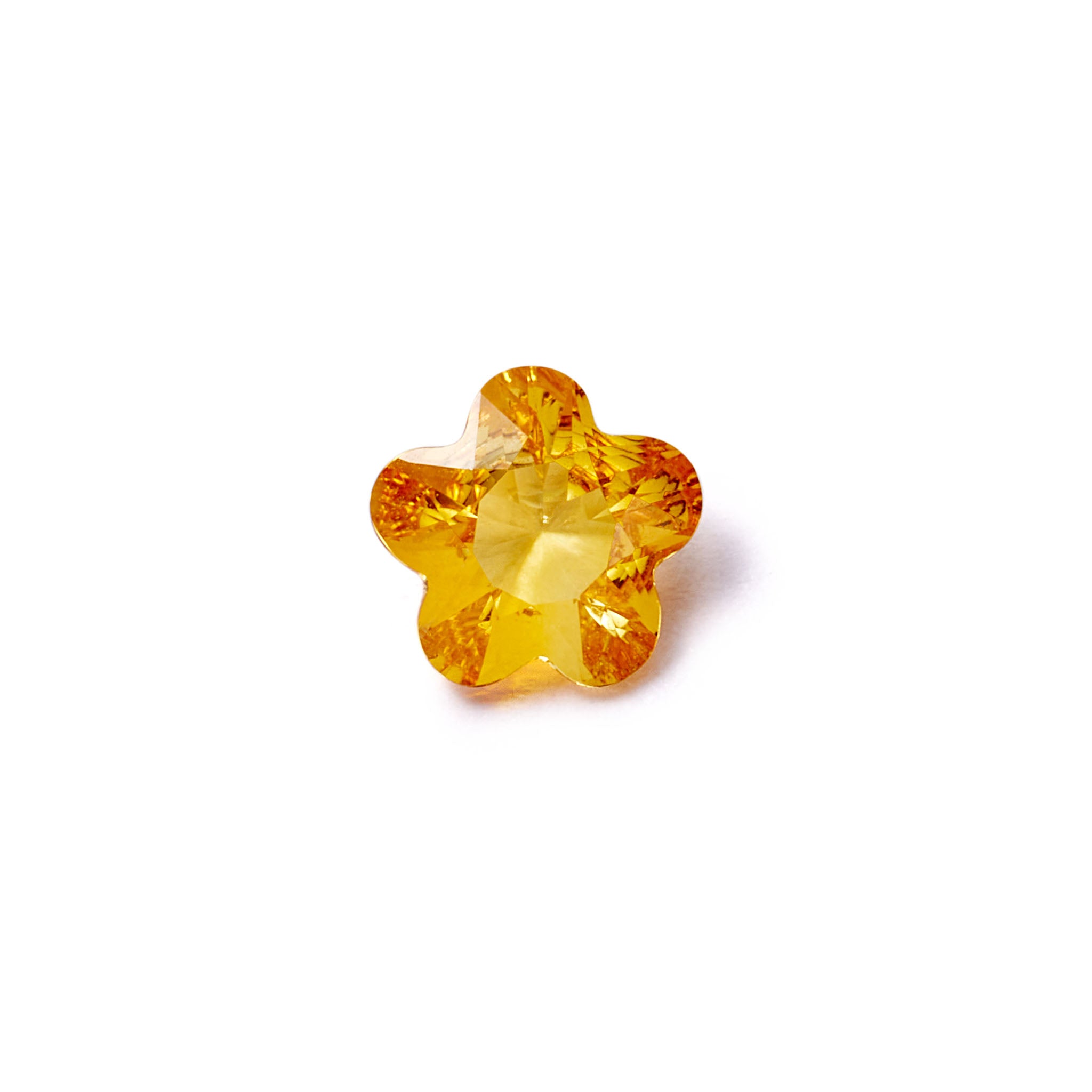 Yellow Sapphire Flower Charm