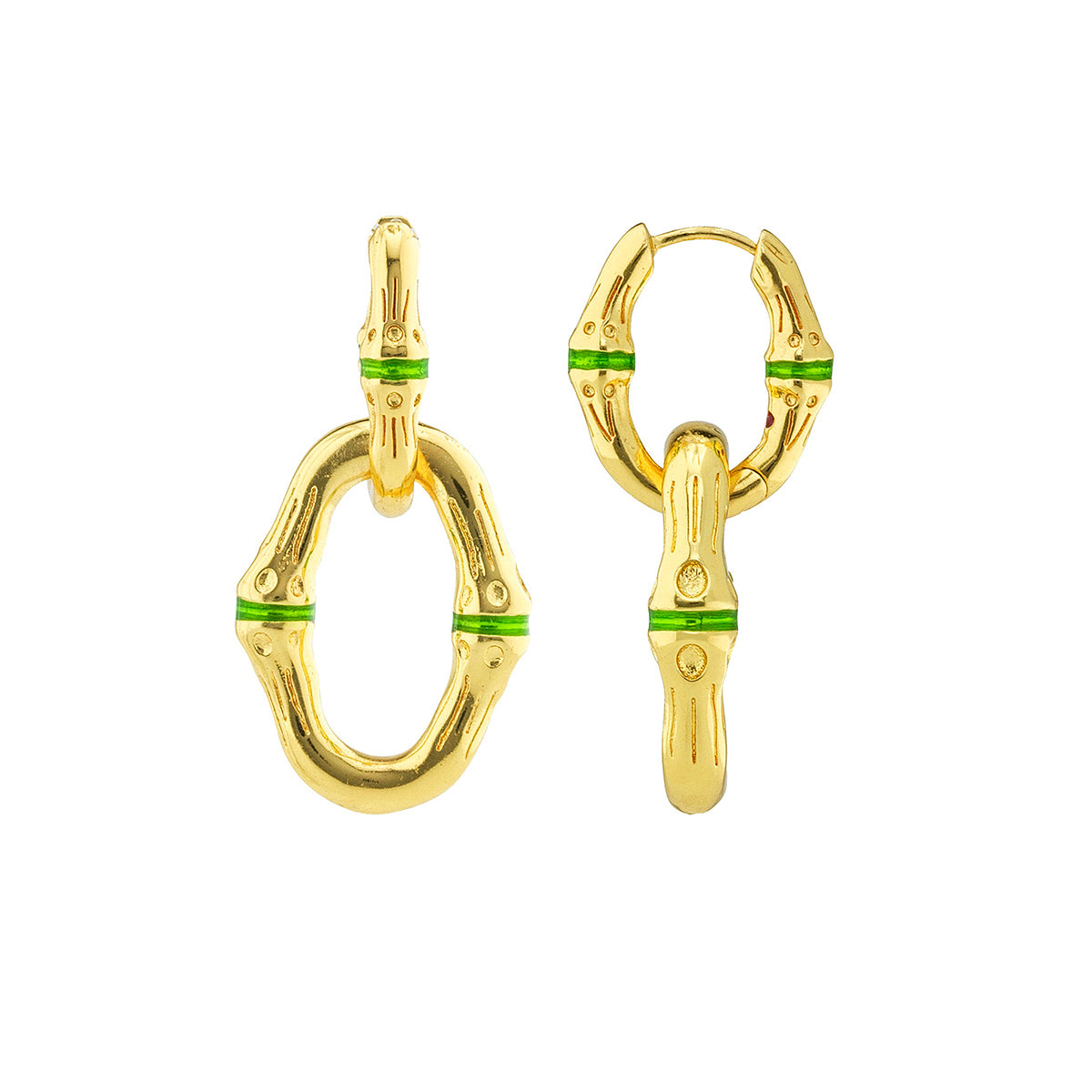 Bangkok Bamboo Link Earrings