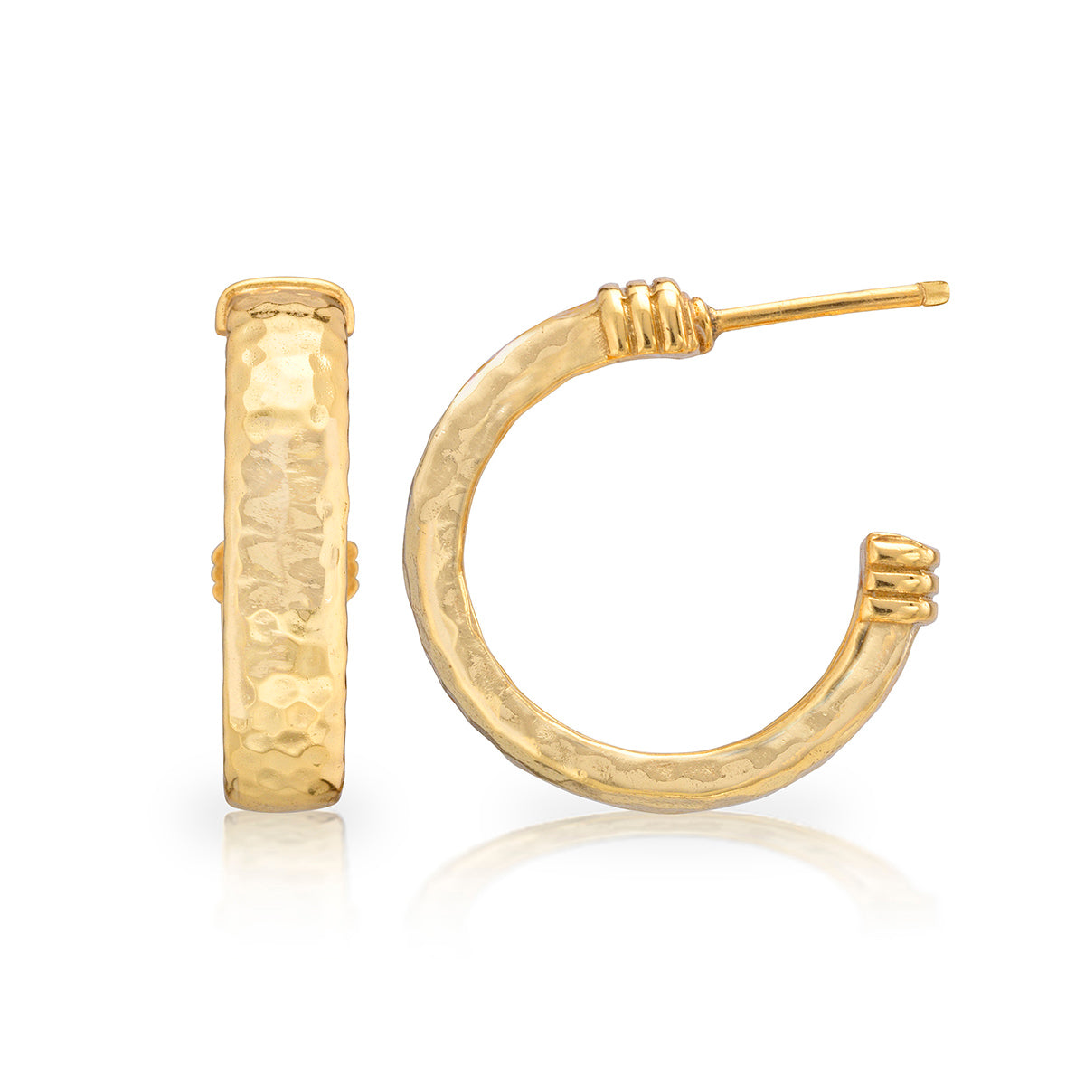 Cleopatra Classic Medium Hoop Earrings in Gold