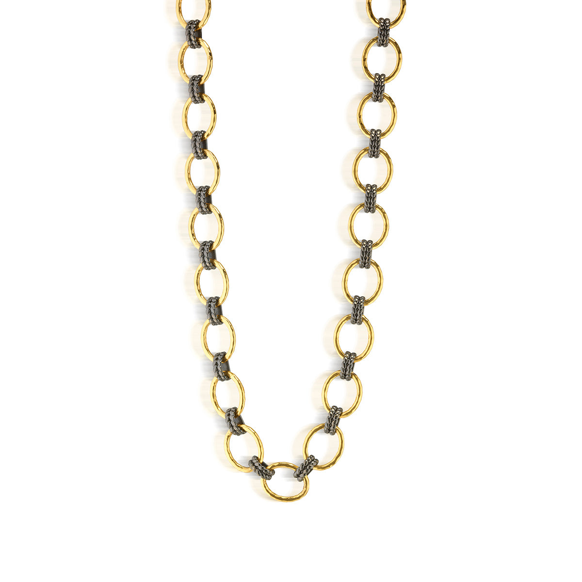 Cleopatra Grande Link Necklace in Gold/Midnight