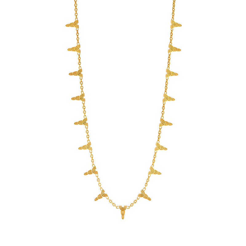 Cleopatra Ra Necklace in Gold