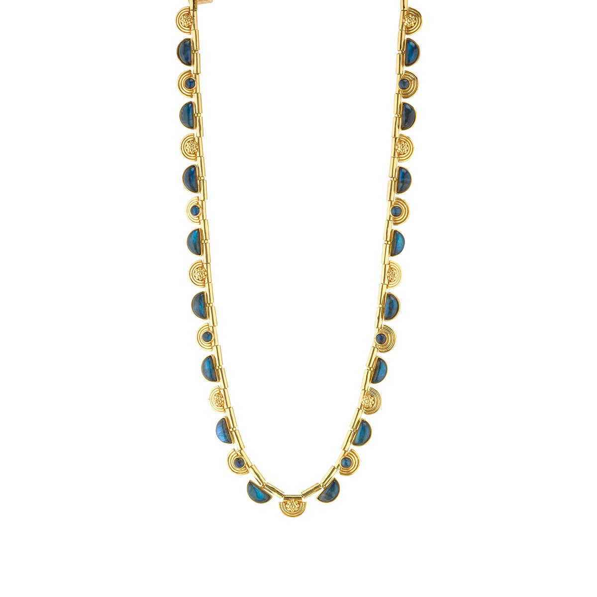 Cleopatra Riviere Necklace in Blue Labradorite