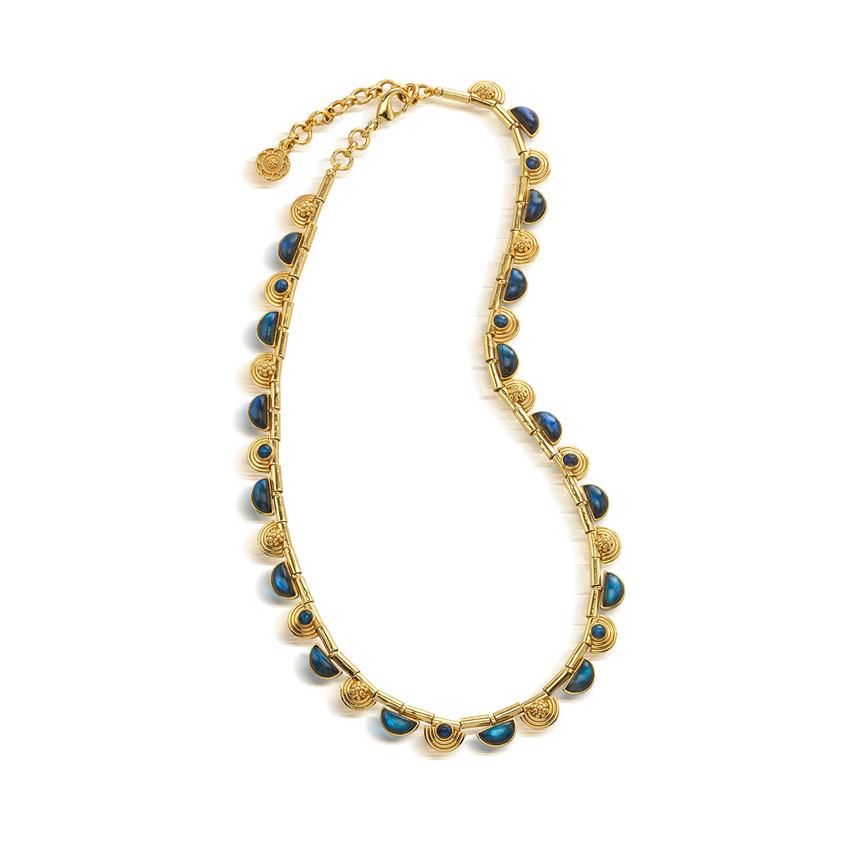 Cleopatra Riviere Necklace in Blue Labradorite