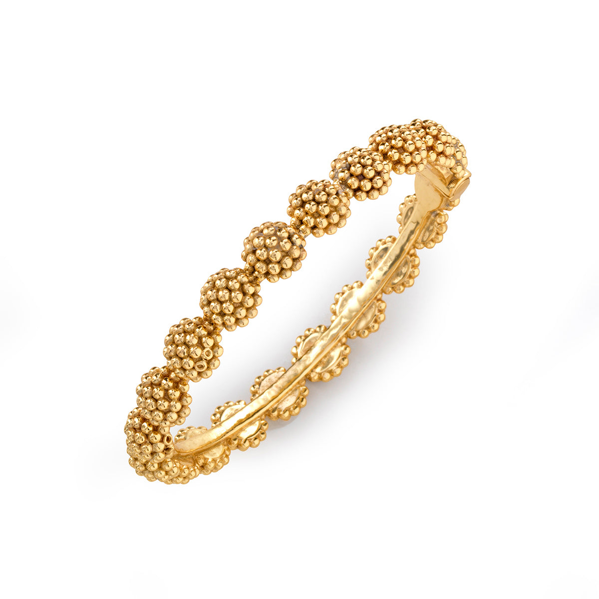 Berry Eternity Hinged Bangle in Gold